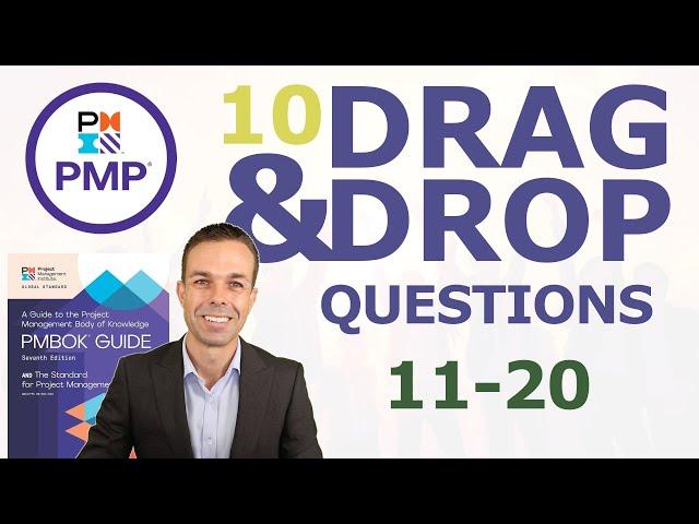 10 More PMP Drag & Drop Questions (11 to 20)