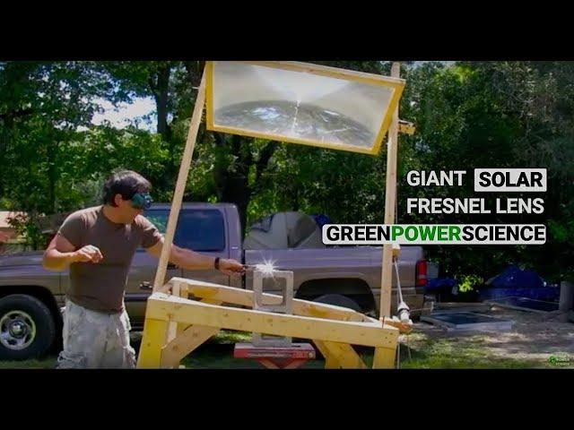 Fresnel Lens Solar Power Foundry Obsidian Farm 3800 ˚ F 2100˚ C Fresnel Optics greenpowerscience