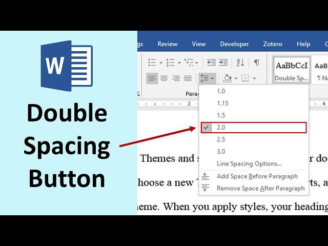 Tutorial on Double Spacing in Word and it's shortcut