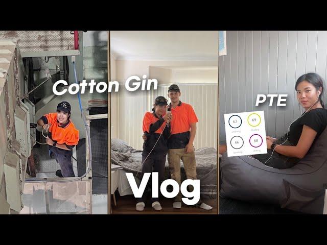 WHV:: Olam Cotton Gin, working before season starts! house tour | PTE test at Navitas Brisbane