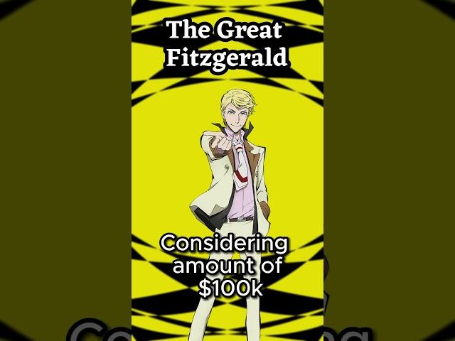 How The Great Fitzgerald Could Kill You #shorts #bsd #fyp #fitzgerald #bungostraydogs