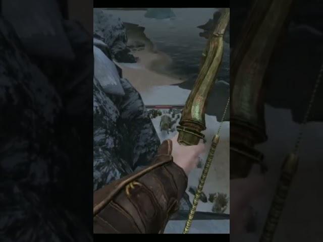 When You Snipe an Ice Wolf in Skyrim  #skyrim #shorts #skyrimvr #accubow