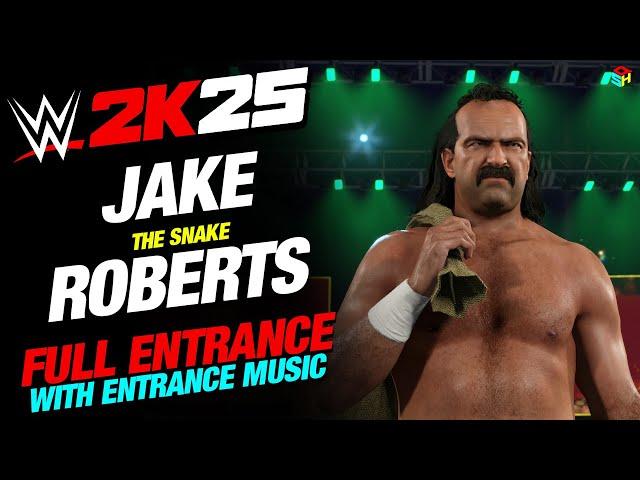 JAKE THE SNAKE ROBERTS WWE 2K25 ENTRANCE - #WWE2K25 JAKE THE SNAKE ROBERTS WITH MUSIC