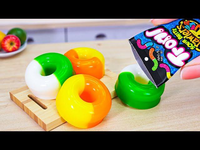 Making Amazing Trolli Donut Gummy Jelly In Mini Kitchen | Tiny Treats Desserts ASMR