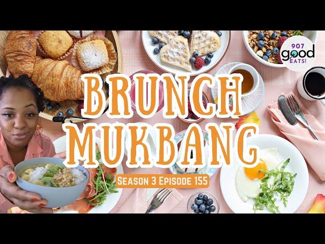 Brunch Mukbang l Cinnamon Swirl Bread, Mimosas, Over Night Oats, Bacon, Turkey & More