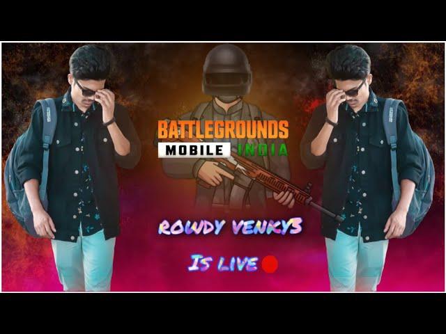 rowdy venky3 is live with bgmi solo vs squad #rowdyvenk3  #battlegroundsmobileindia