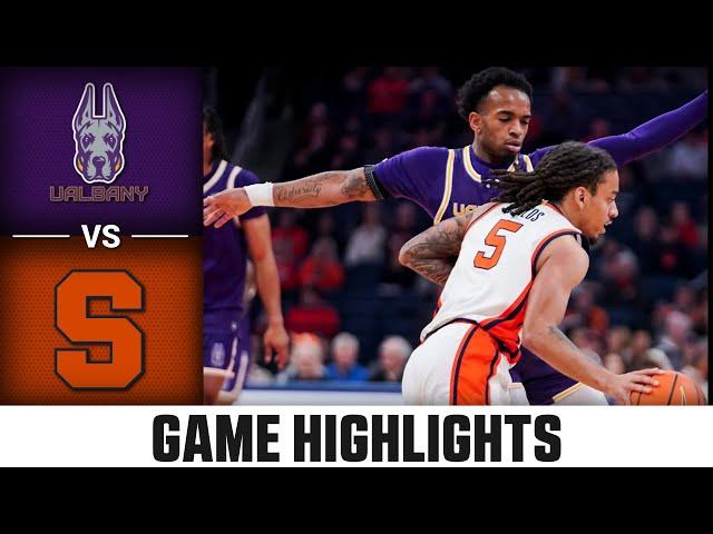 Albany vs. Syracuse Game Highlights | 2024-25 ACC Men's Basketball