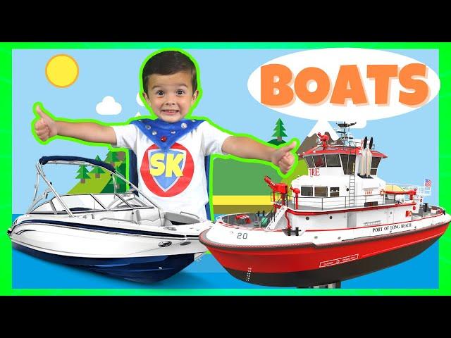 Boats for Kids | The Boat Song | Learning for Kids | Educational Videos for Toddlers | Pretend Play