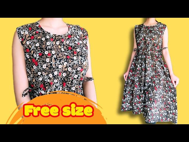 sew your own free size dress in NO TIME ! | Quick sewing projects for beginners