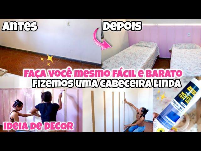 FAÇA VOCÊ MESMO| FIZ UM CABECEIRA LAMBRIL FÁCIL E BARATO !TRANSFORMEI CASA DA AMIGA| IDEIA DE DECOR