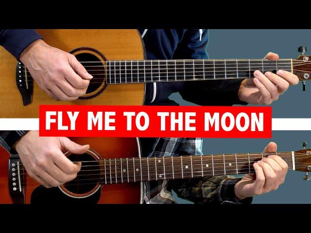 Fly Me To The Moon - EASY GUITAR TUTORIAL + TAB