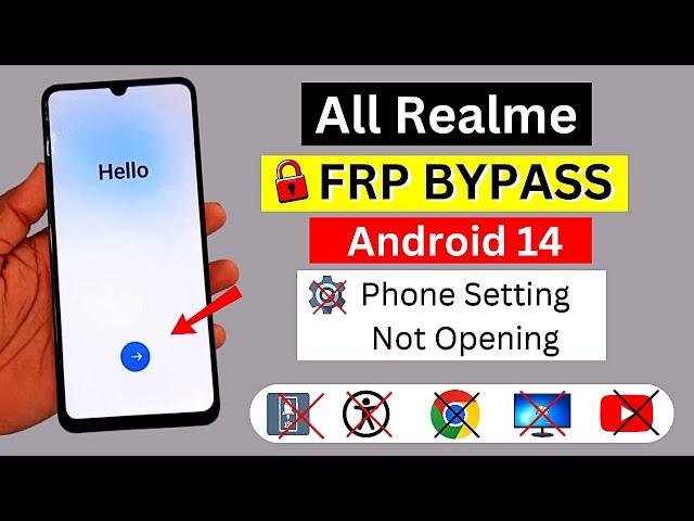 Setting Not Open | All Realme Android 14 Frp Bypass/Unlock Google Account Lock Without Pc New Update