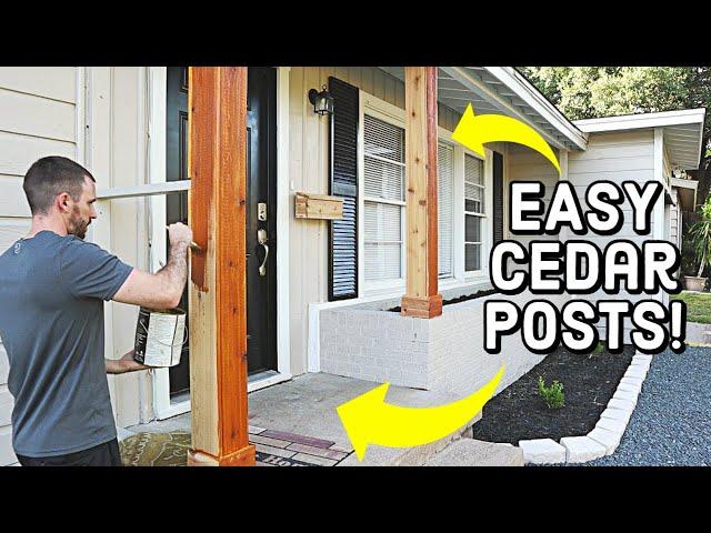 How to Wrap Posts in Cedar Wood | Tutorial