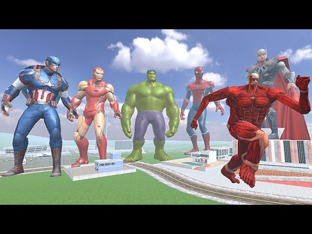 Franklin Becomes Avengers Superheroes to Fight Giant Titan - INDIAN BIKES DRIVING 3D