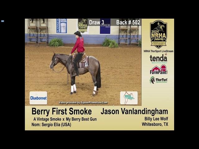 Finals of the National Reining Horse Association 2024 Futurity.