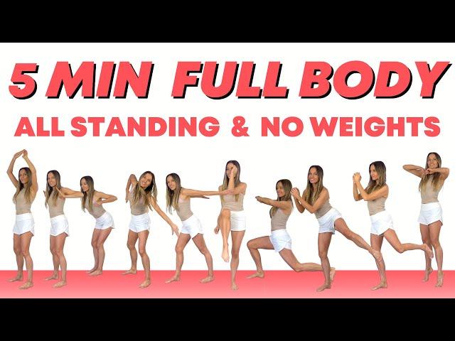 5 Minute Full Body Workout - Tone your Total Body in just 5 Minutes at Home
