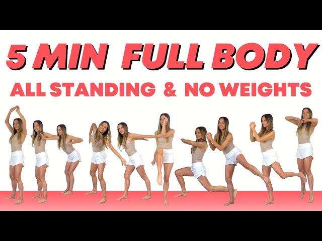 5 Minute Full Body Workout - Tone your Total Body in just 5 Minutes at Home