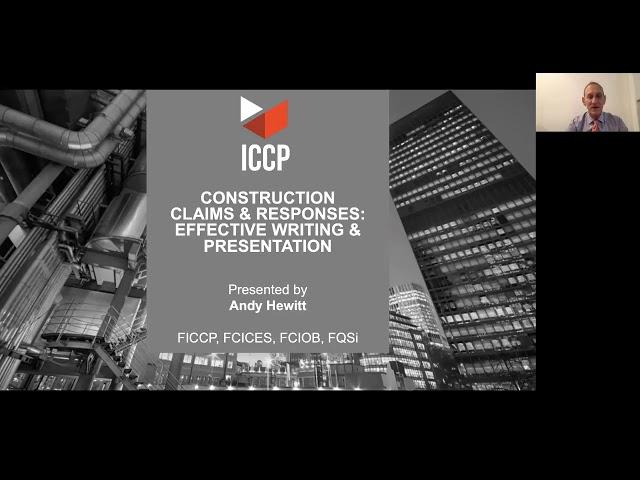 Construction Claims and Responses: effective writing and presentation | Public Webinar 25th Feb 2021