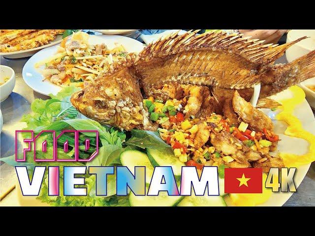 4K  VIETNAM FOODS   베트남 음식투어    VIETNAM FOOD TOUR PHO 베트남 쌀국수 새우 오리 가리비 굴요리 생선튀김