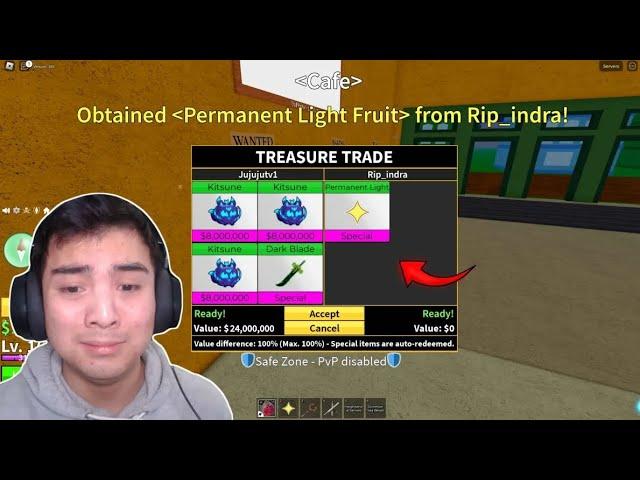 FINALLY.. I Got PERMANENT LIGHT FRUIT in Blox Fruits!