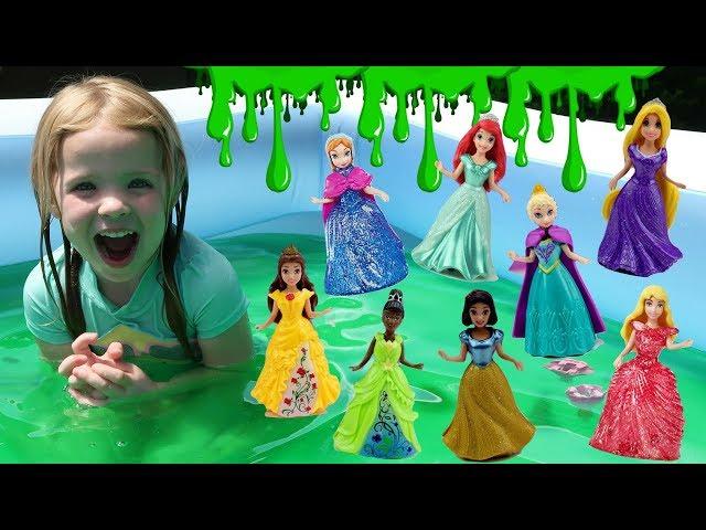 MagiClips and Glitter Gliders Slime Challenge ~ Maya's Playing with Princesses