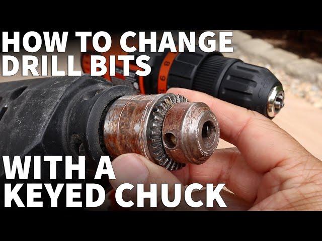 How to Change Drill Bit on an Old Keyed Chuck Drill - How to Use a Chuck Key on Older Drills