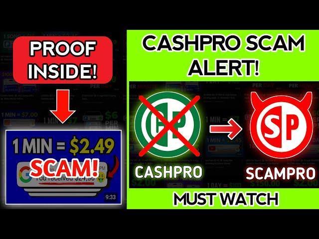 @CashProOfficial Scam Alert! | Get Paid $2.49 Every Min?