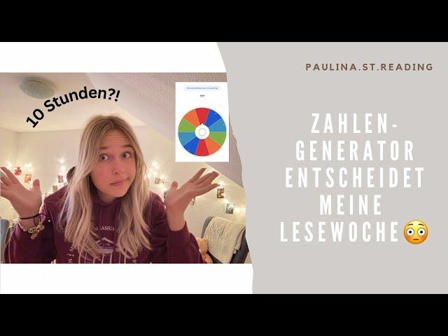 Zahlengenerator entscheidet meine Lesewoche 