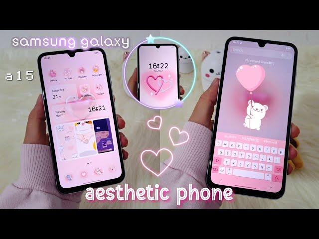 how to make your android phone aesthetic ️  Samsung Galaxy A15 🩵  setup & customization