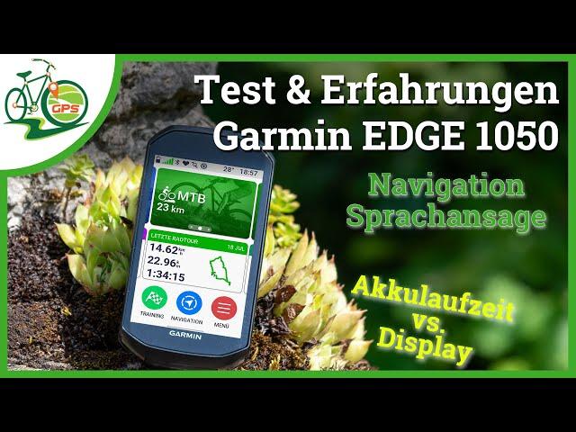 Garmin EDGE 1050 Test & Erfahrungen  Navigation mit Sprachansage Top Display 