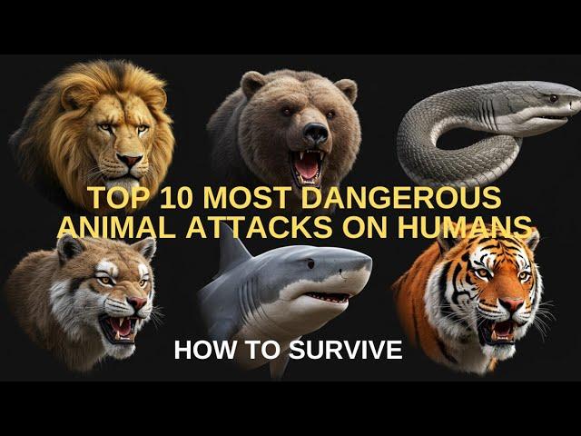 TOP 10 MOST DANGEROUS WILD ANIMALS ATTACKS ON HUMANS AND HOW TO SURVIVE 