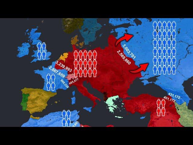 Alternate World War I Every Day with Army Sizes