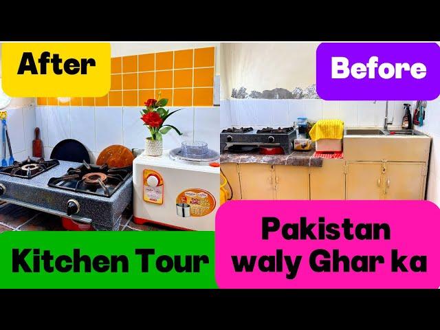 My Little Kitchen Corner️/My kitchen in Pakistan Simple Kitchen Pakistan Home/Simple Kitchen Tour