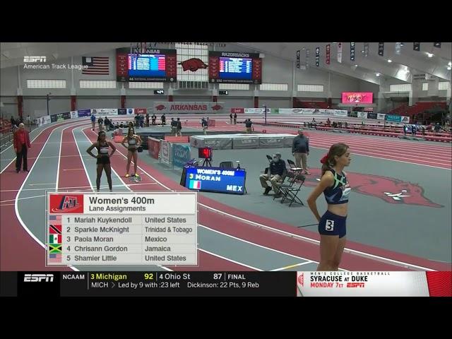 Shamier Little wins Women's 400m dash American Track League 2/21