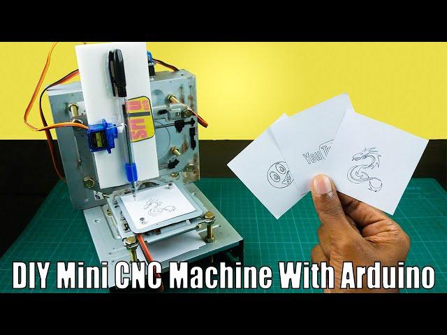 How to make a DIY mini Arduino CNC drawing machine using two CD / DVD ROMs