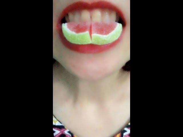 ASMR EATING JELLY WATERMELON 젤리 GUMMY SOUNDS SHOW NO TALKING NSP ASMR