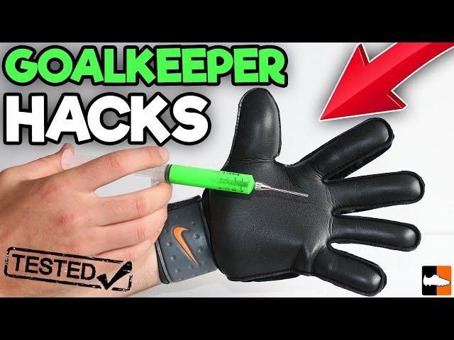 Goalkeeper Hacks Tested!!  How To Make Your Gloves Ultra-Sticky!