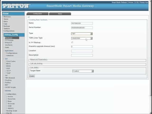 SmartNode SmartMedia - Adding a TelcoBoard and Applying Configuration