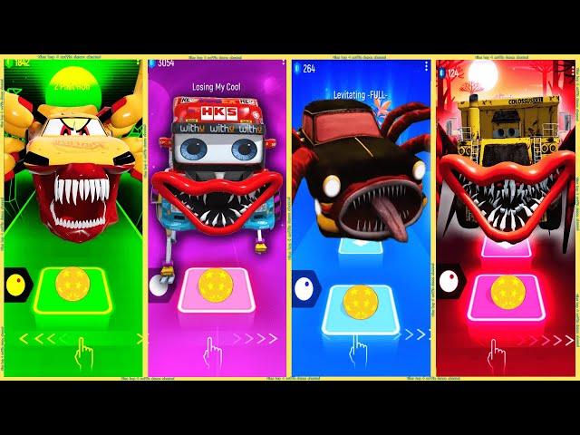 coffin dance - Car Eater black vs Truck Colossus vs Truck Eater Cyborg vs Mcqueen Deer | Tiles HOP