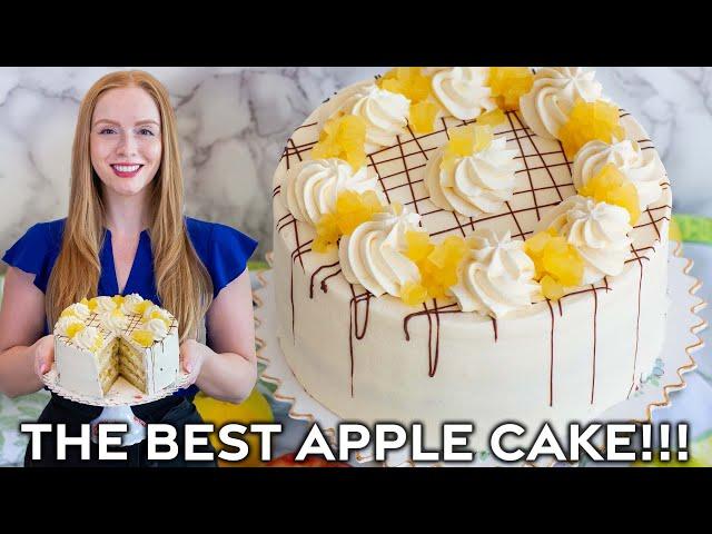 The Best Apple Cake Recipe! Light & Creamy European Cake for Fall!