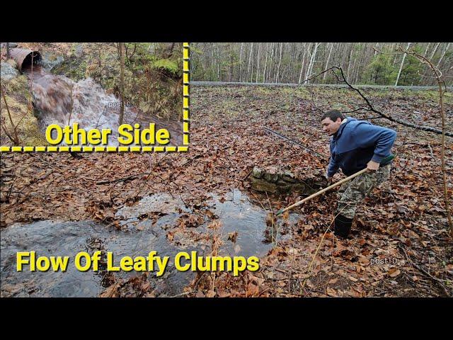 Unclogging 4 Culverts Clogged With Leaves And Major North Conway NH Floods