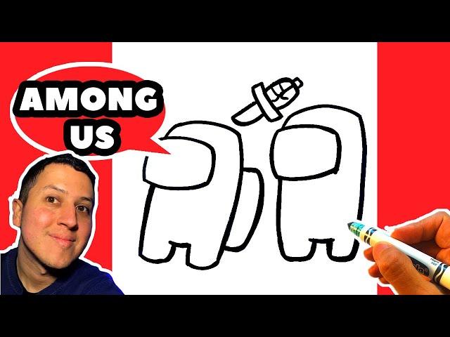 How to Draw Among Us - Imposter and Crewmate