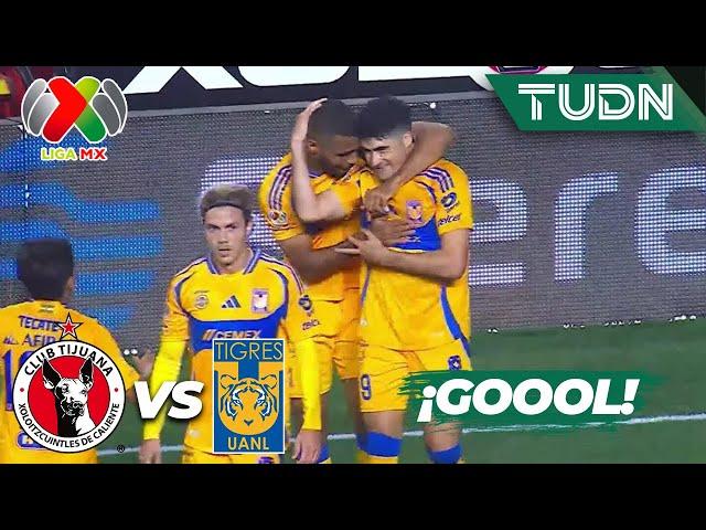 ¡GOOOL DE TIGRES! Ibáñez la manda guardar | Tijuana 0-1 Tigres | Liga Mx -AP2024 - J15 | TUDN