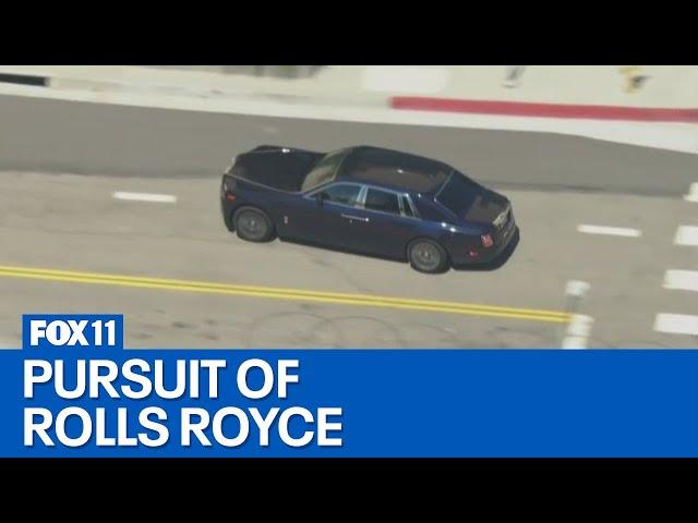 Police chase: Authorities pursuing driver in stolen Rolls-Royce in LA County