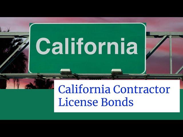 California Contractor License Bonds