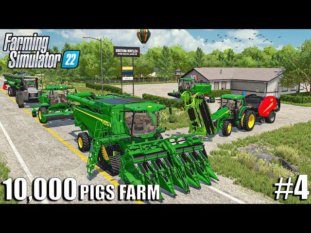 10,000 PIGS FARMER CREATES THE PERFECT JOHN DEERE SILAGE-BALER COMBO | Farming Simulator 22