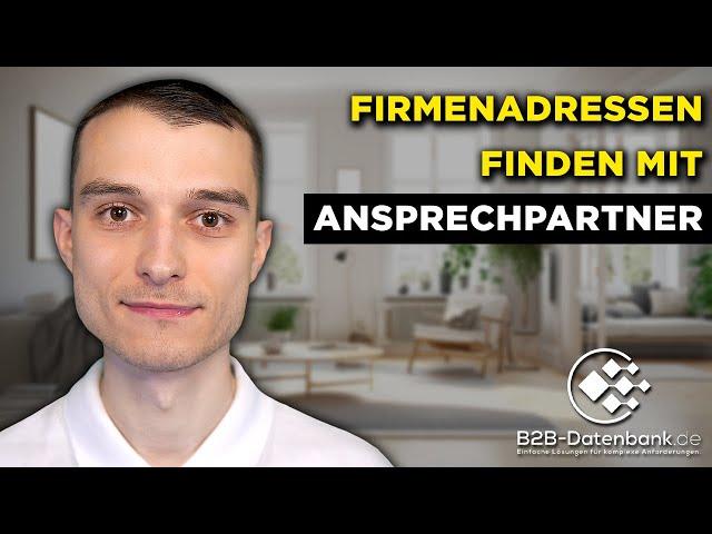 Firmenadressen mit Ansprechpartner finden