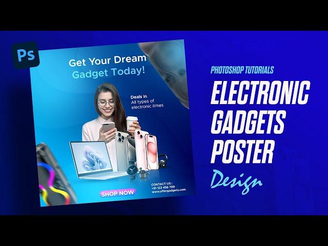 Electronic Gadgets Offer Poster Design for Beginners | Photoshop