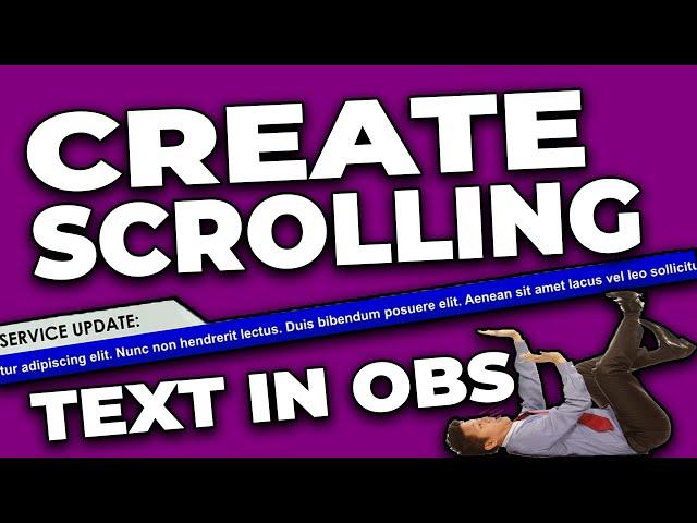 Create a Scrolling Text Ticker in OBS | NO! Plugin Required | Is Easy!