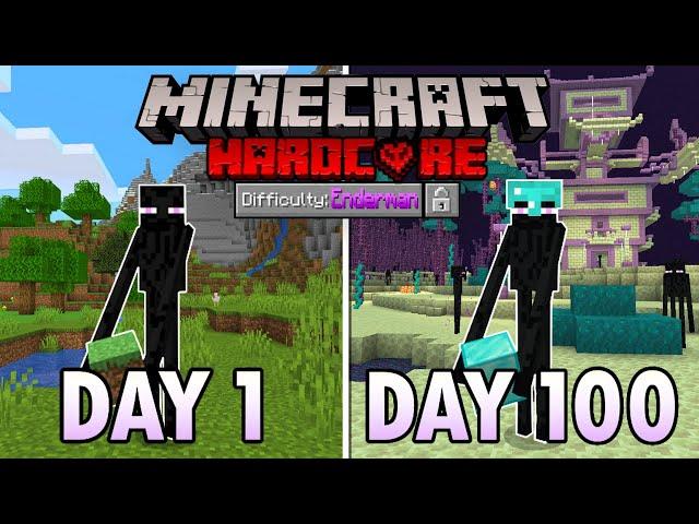 I Survived 100 Days as an ENDERMAN in Hardcore Minecraft… Here's What Happened